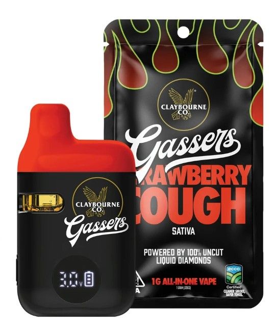 Claybourne Co- Strawberry Cough Gassers AIO 1g (S)