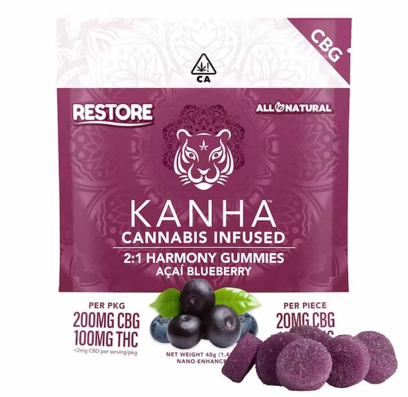 [Kanha] CBG NANO Gummies - 2:1 - Acai Blueberry