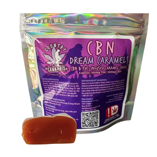 Country Cannabis CBN Dream Caramels - 125mg 5-Pack