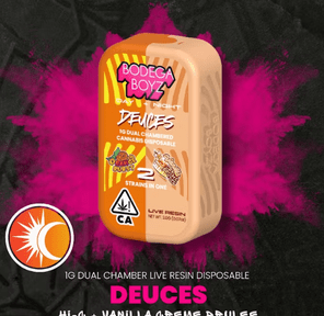 Deuces Hi-C and Vanilla Crème Brûlée Live Resin Vape