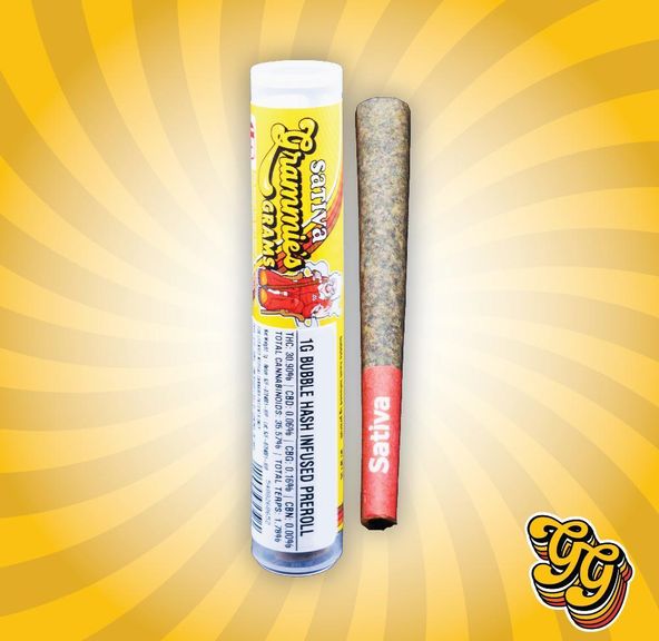 GRAMMIES GRAMS HONEYBEE BUBBLE HASH INFUSED PREROLL 1G