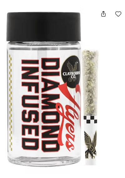 Claybourne Co. Cherry Hearts (2.5g) - Diamond Infused Flyers