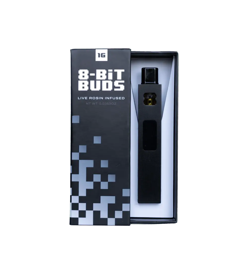 8 Bit Buds - Live Rosin AIO - 1g - White Raspberry