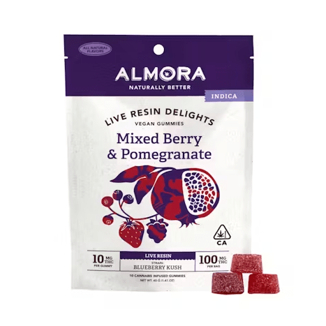 Mixed Berry & Pomegranate Live Resin Gummies (Delights)