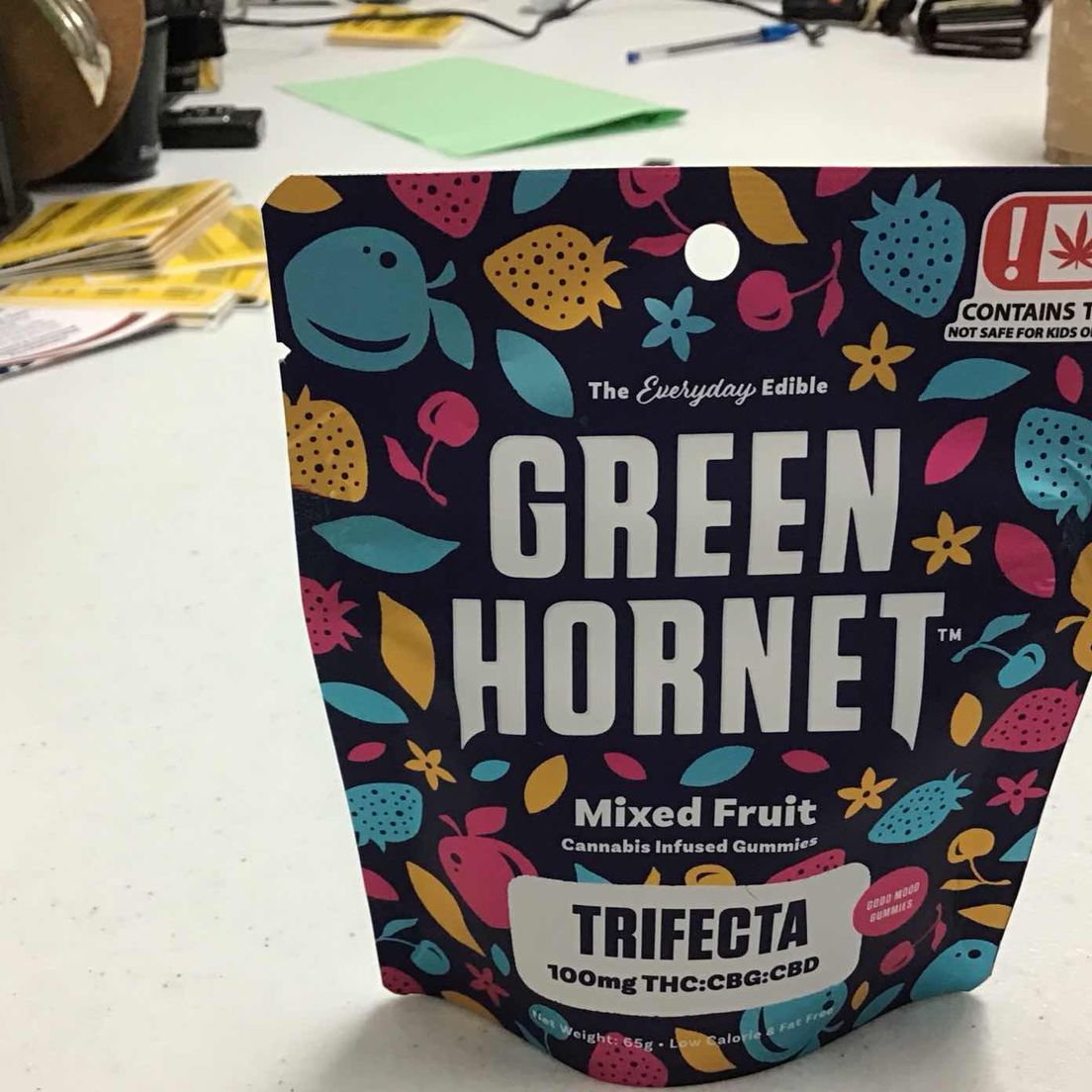 Green Hornet Mixed Fruit Trifecta 100mg Gummies