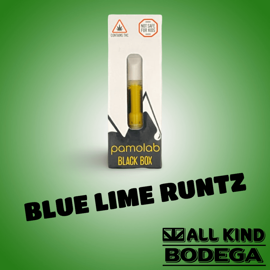 Blue Lime Runtz .5g Cured Resin Vape Cart (@pamolab)