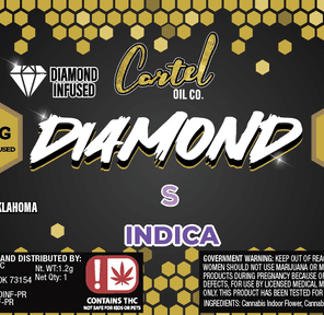 Cartel Oil Co - Diamond Infused Pre-Roll 1.2g - Indica - Berry Blue