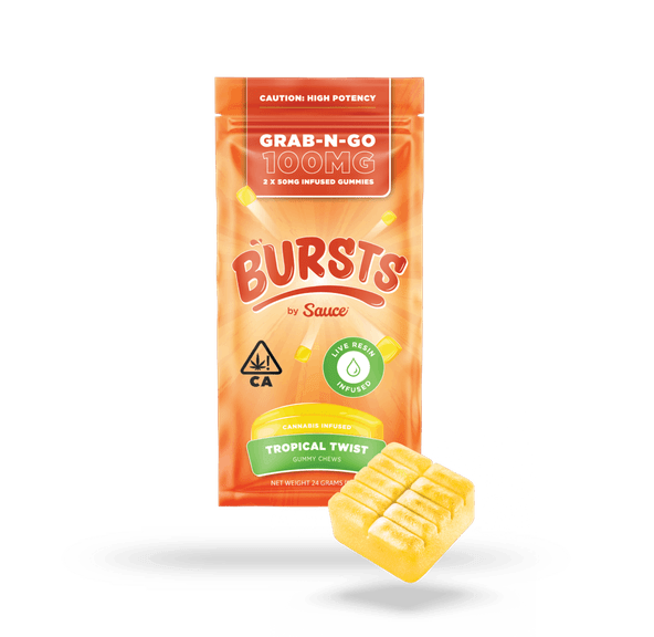 Bursts - THC Gummies (White Peach)