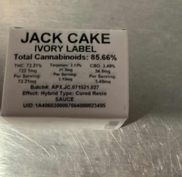 (Apex) jack Cake 1G Cured Resin Budder