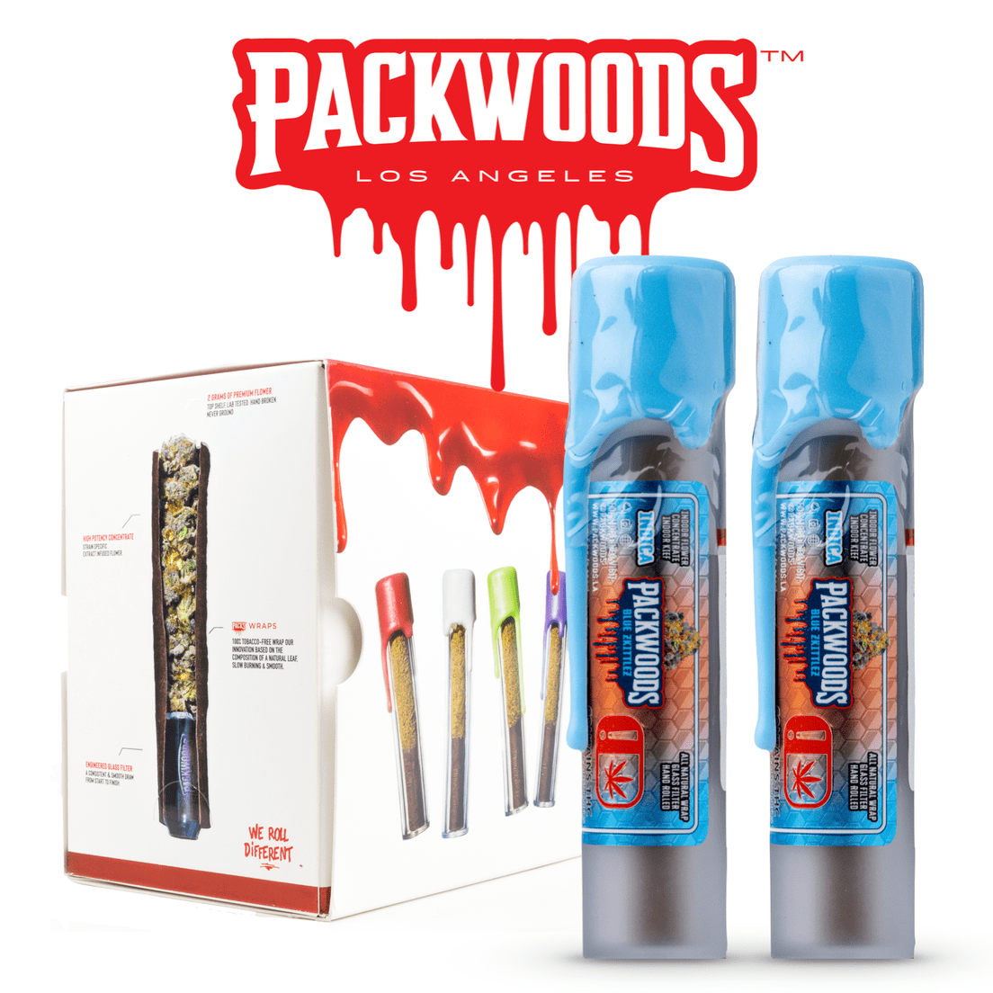 PACKWOODS BLUE ZKITTLEZ INFUSED BLUNT 2.5G