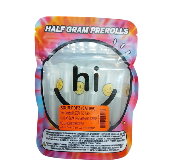 Hi Canna - Sour Popz 6PK Prerolls