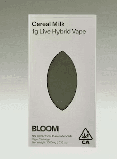 Bloom Extracts - Cereal Milk - Live Resin Cartridge - 1g - Hybrid