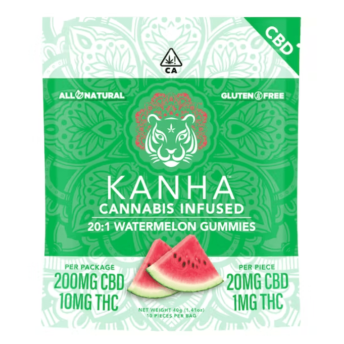 20:1 CBD:THC | Watermelon | 200mg CBD/10mg THC | 10-pack