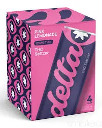 Delta 20mg THC Cannabis Water - Pink Lemonade 4 Pack