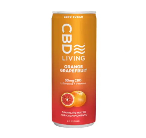 CBD Living 30mg CBD Sparkling Water - Orange Grapefruit