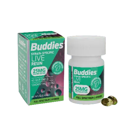 Buddies RSO Soft Gels Hybrid 25mg 40pk 1000mg