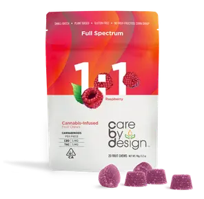 Care By Design | Gummies | 20pc | 1:1 CBD/THC | Full Spectrum | Raspberry