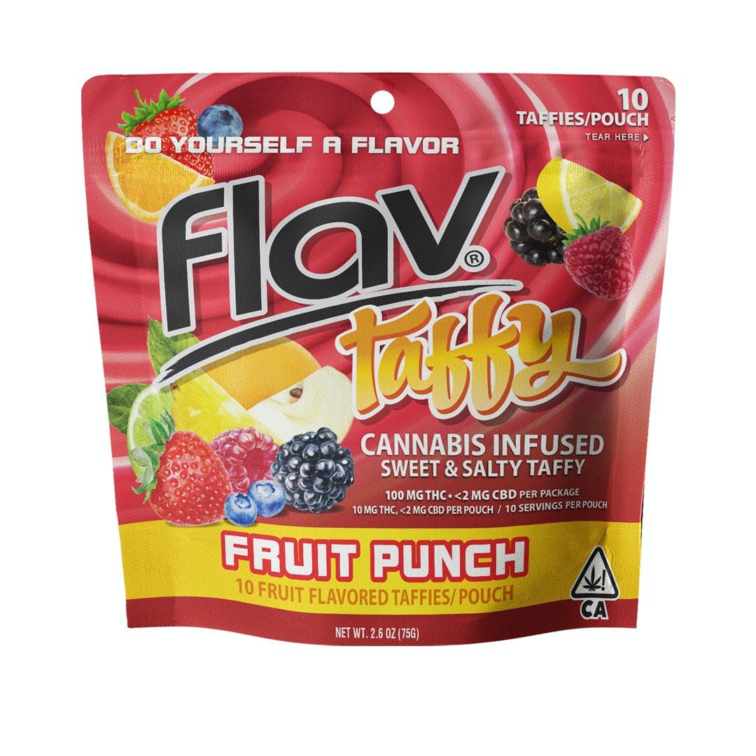 Flav Fruit Punch Taffy 100mg