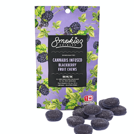 Blackberry Fruit Chews - 100 mg THC - OK