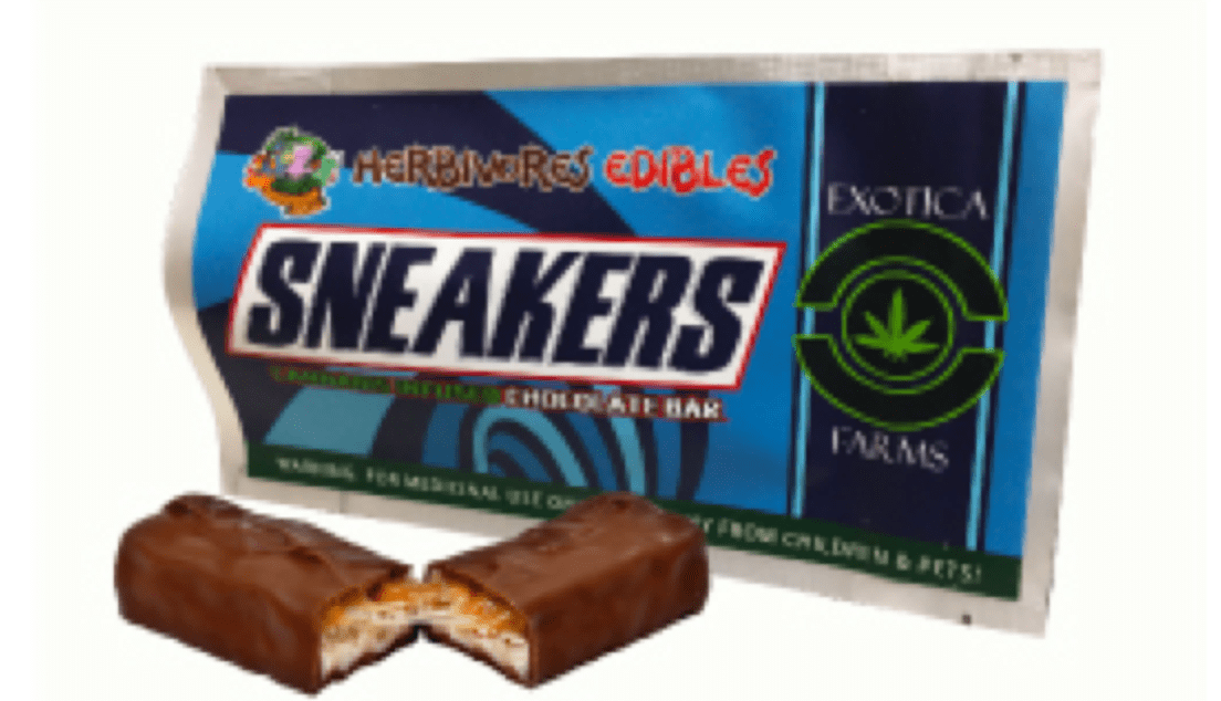 100mg Sneakers Chocolate Bar by EXOTICA FARMS