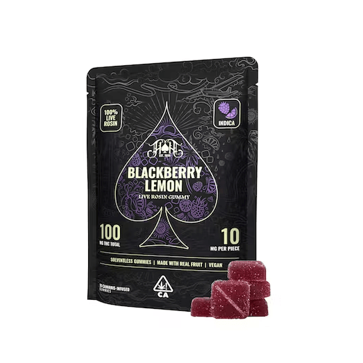 Blackberry Lemon | Indica - Solventless Live Rosin Gummies