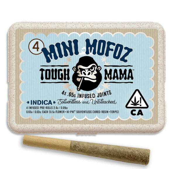 D. Tough Mama MiniMofoz 4pk x .65g Solventless Infused Pre Rolls - Platinum Gelato (I)