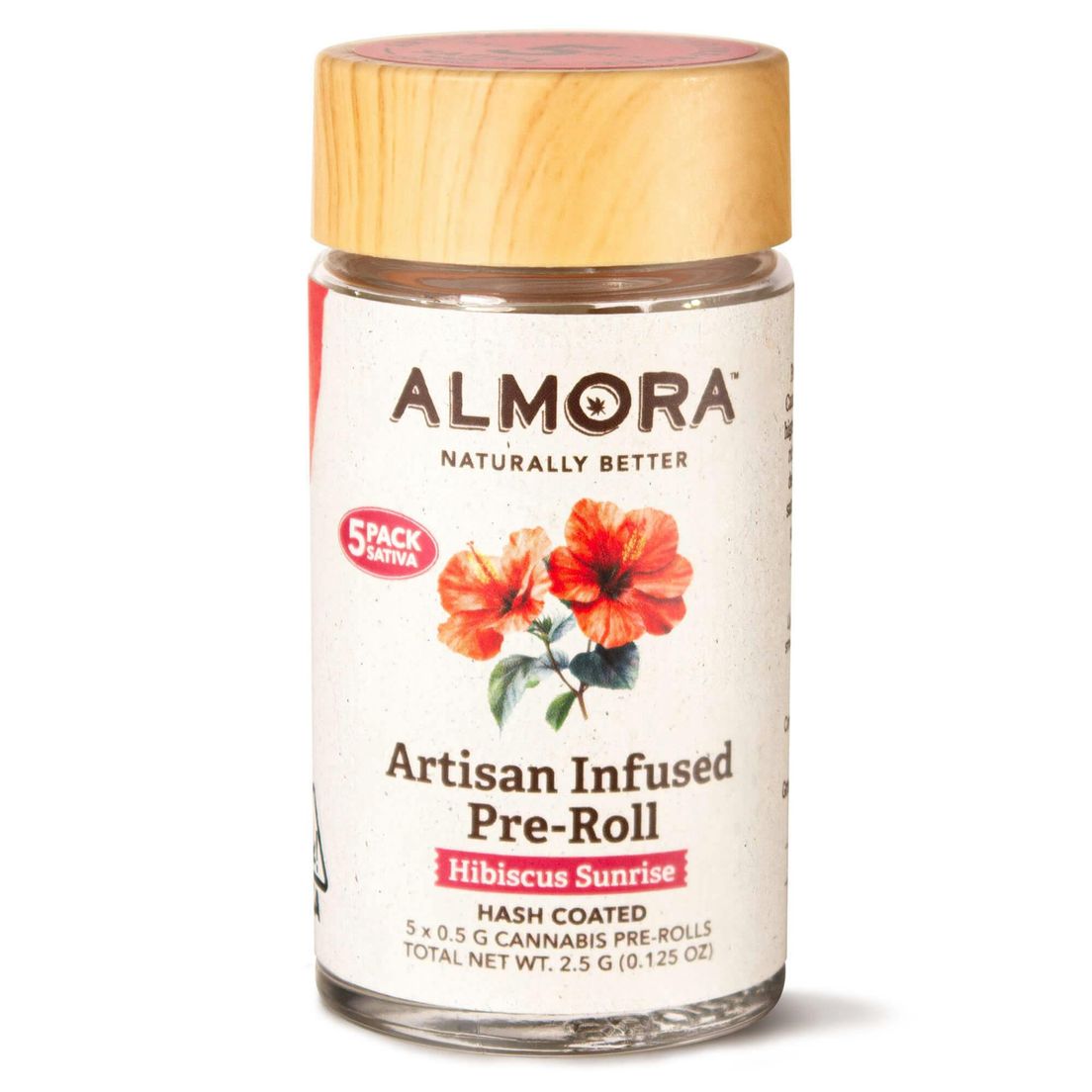 Almora - (x5) .5g Artisan Infused Prerolls - 2.5g - Hibiscus Sunrise