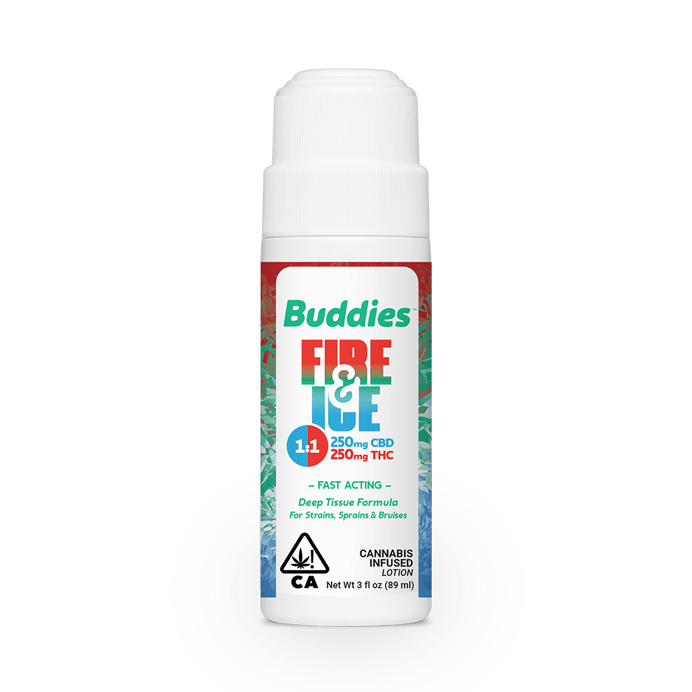Buddies Topical Fire and Ice Roll On 1:1 500mg/500mg
