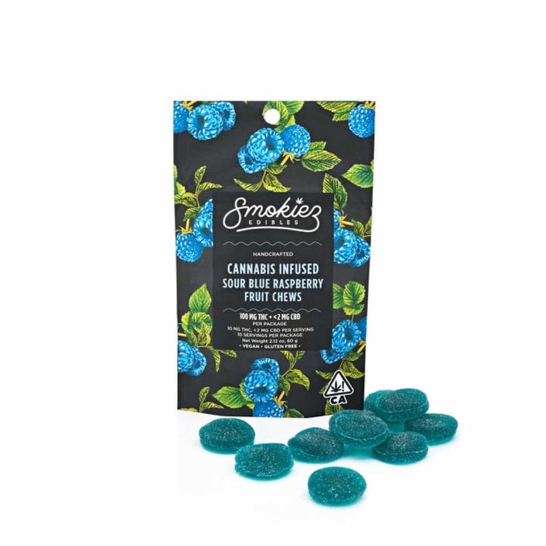 [Smokiez] Fruit Chews - 100mg - SOUR Blue Raspberry (I)