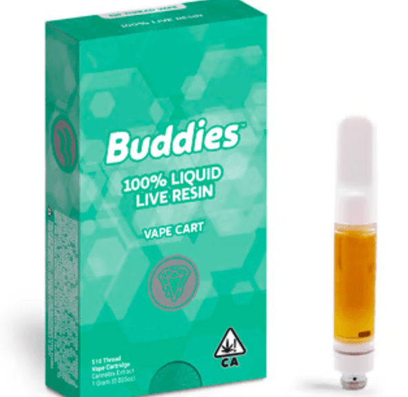 Buddies Brand - Vanilla Bean - 100% Liquid Live Resin Vape Cart 1g