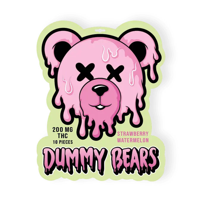 200mg Strawberry Watermelon THC Dummy Bears
