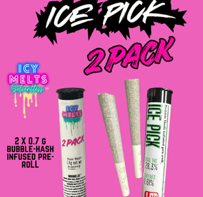 ICY MELT ICE PICK TROPIC THUNDER 2 PACK BUBBLE HASH INFUSED 1.4G