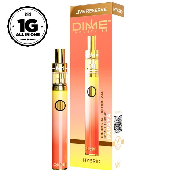 Dime 1g Live Resin Disposable - Papaya