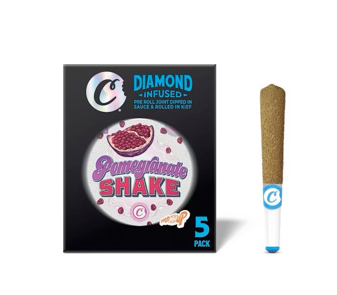Cookies- Pomegranate Shake Diamond Infused Prerolls 5pk 2.5g (I/H)