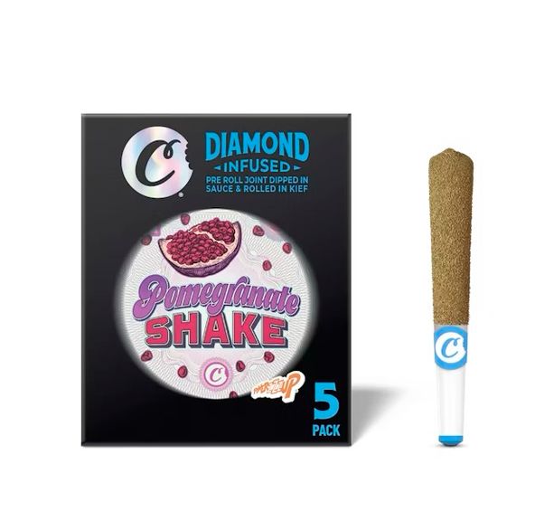 Cookies- Pomegranate Shake Diamond Infused Prerolls 5pk 2.5g (I/H)