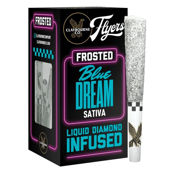 Claybourne Co. - Frosted Flyers - (x5) .5g Infused Prerolls - 2.5g - Blue Dream