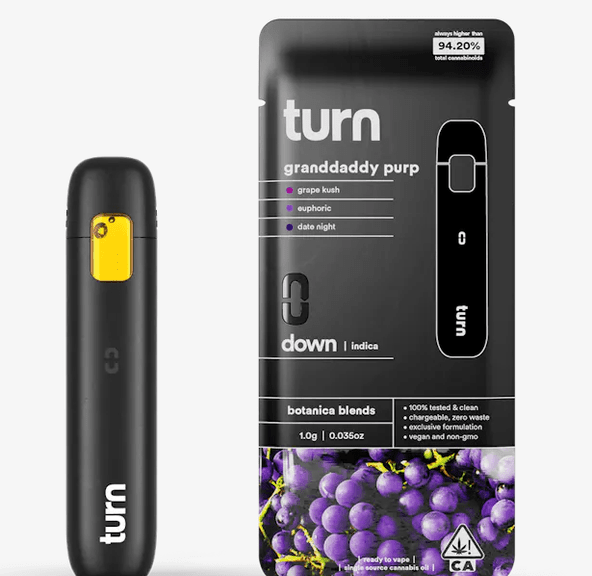 Turn Down Vape - Granddaddy Purp - 1g - All In One - Indica