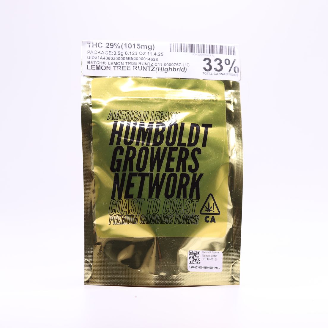 Humboldt Growers Network- LEMON TREE RUNTZ 3.5G