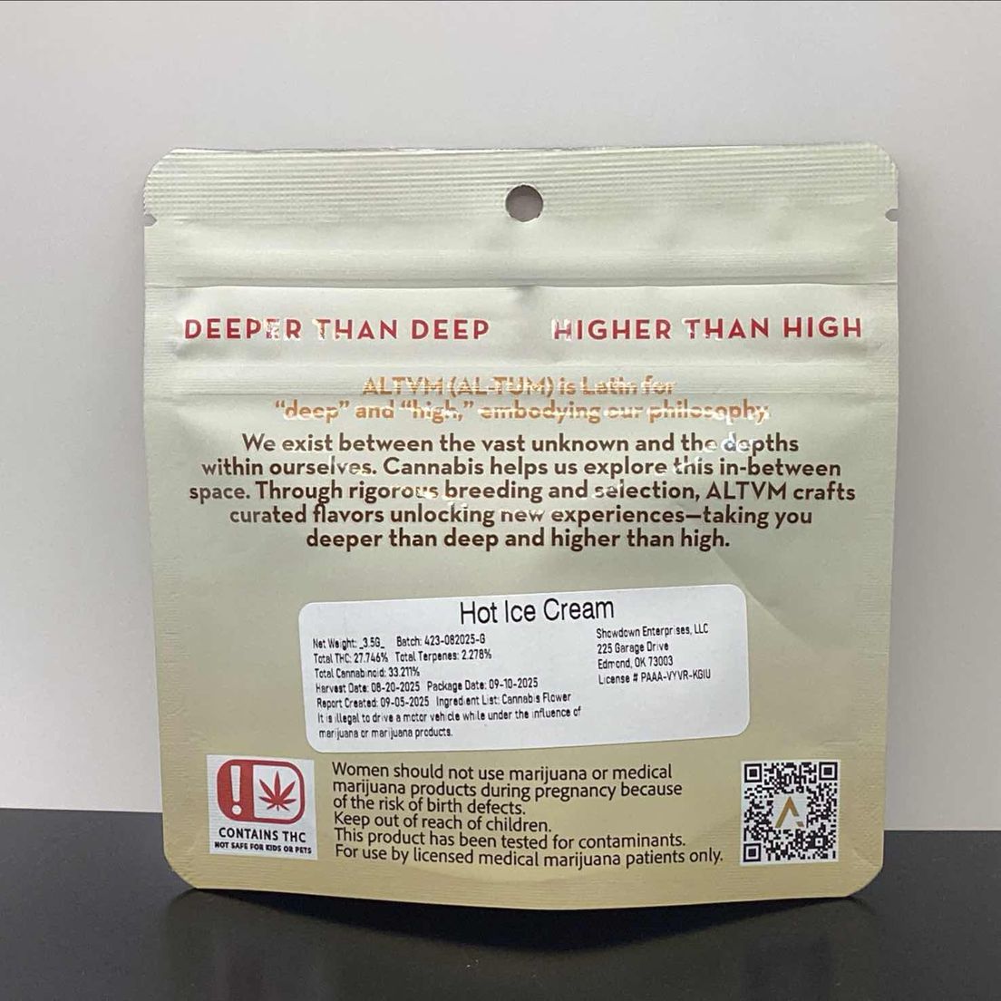 ALTVM - Prepacked 3.5G - HOT ICE CREAM