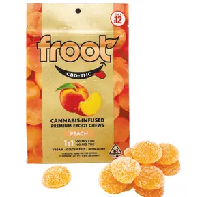 Peach 1:1 CBD:THC Gummies 68.00 g