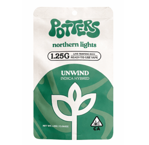 PRE-ORDER ONLY Potters - Northern Lights Live Resin All-In-One Disposable vape - 1.25 g