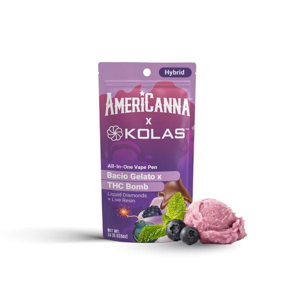 AmeriCanna x Kolas AIO Vape Bacio Gelato x THC Bomb 1g