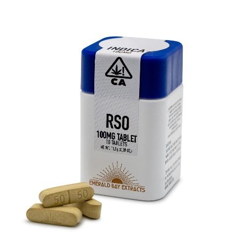 Emerald Bay Extracts 100mg RSO Tablets Indica Glitter Bomb 1000mg