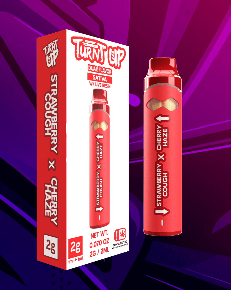 Turnt Up - 2g Disposable - Strawberry Cough x Cherry Haze ( Sativa )