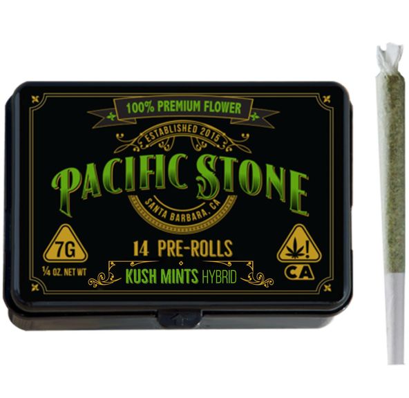 Pacific Stone Preroll 0.5g Hybrid Kush Mints 14-Pack 7.0g