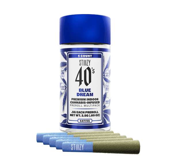 STIIIZY - 40's Multi-Pack (x5) .5g Prerolls - 2.5g - Blue Dream