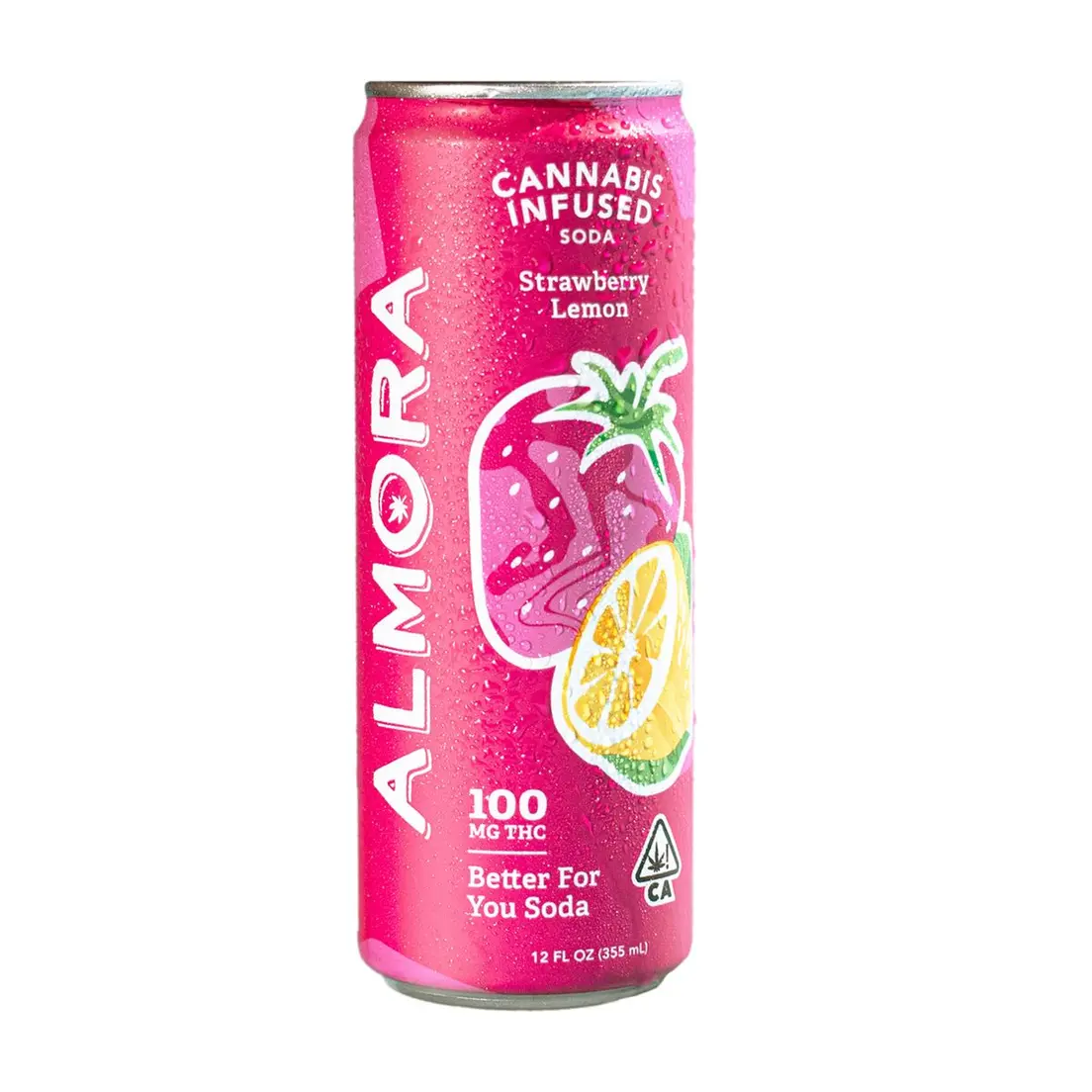 Almora Farm Prebiotic Soda Strawberry Lemon 100mg