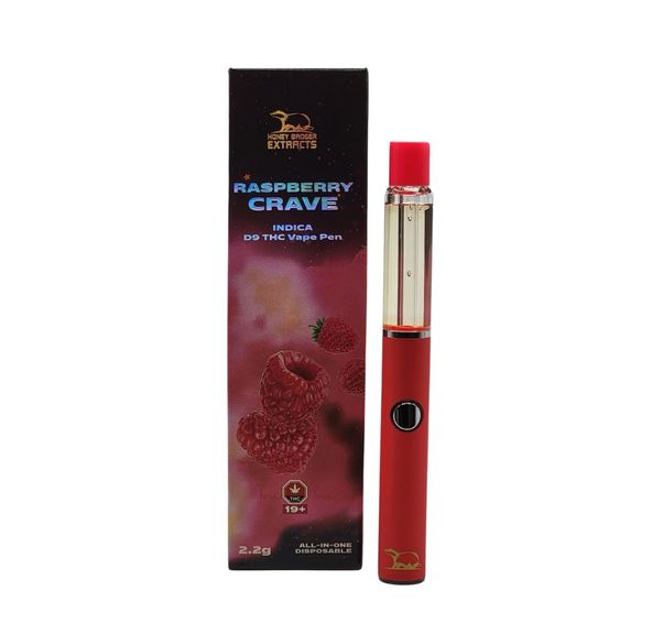 Raspberry Crave - 2.2ML D9 Disposable Pen by Honey Badger