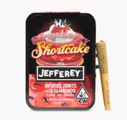 West Coast Cure Jefferey - Strawberry Shortcake - 5pk of Infused Prerolls THC: 46%