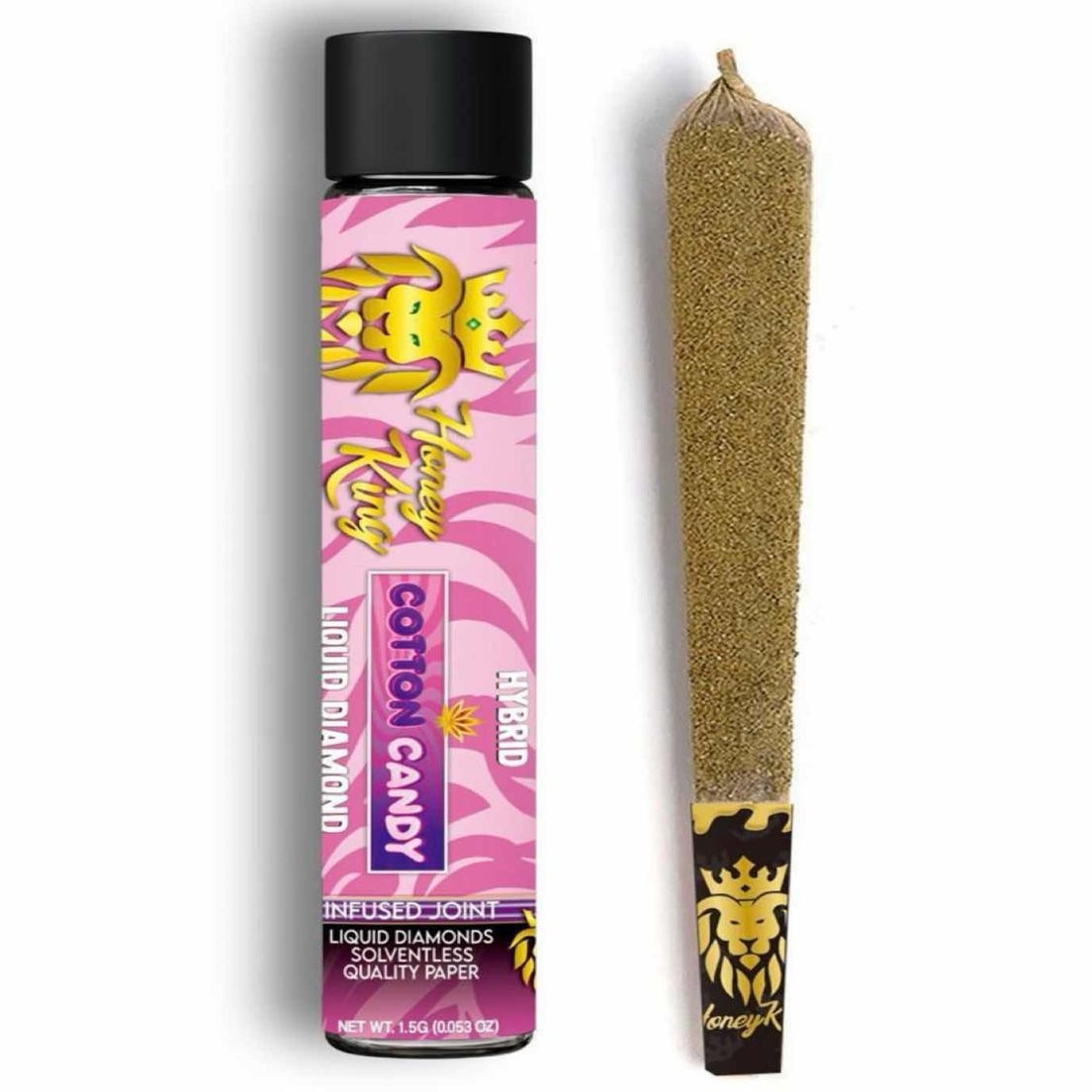 Honey King - Cotton Candy Crushed Diamond Infused Preroll 1.5G